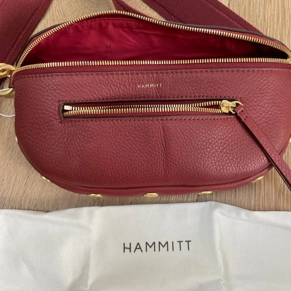 NWT $295 Hammitt Charles Leather Crossbody Belt Bag - Picture 7 of 11